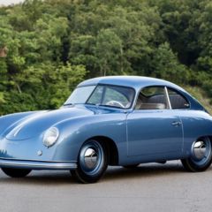 Awarded Best-in-Show at the 2018 Porsche Parade in Ozark Lake, Missouri and at the 2017 Porsche 356 Registry National Holiday in Cedar Rapids, Iowa, this beautiful 1951 Porsche 356 features original Adria Blue Metallic paint and gray interior. An early production in March of 1951, it was manufactured just after the 500th car ever made by Porsche. It was restored by Lee and Neil Schlabaugh of Stallek Inc. in 2014, and is now in the collection of Chip and Monica Perry of Blowing Rock, North Carolina. It frequently stretches its legs on the nearby Blue Ridge Parkway.